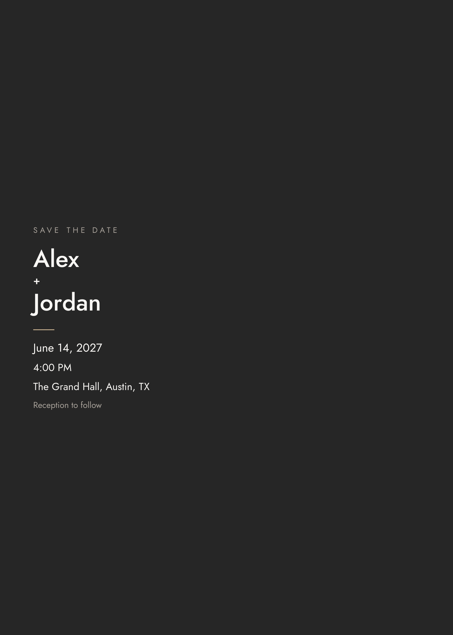 Free modern wedding invitation template — printable 5x7 design